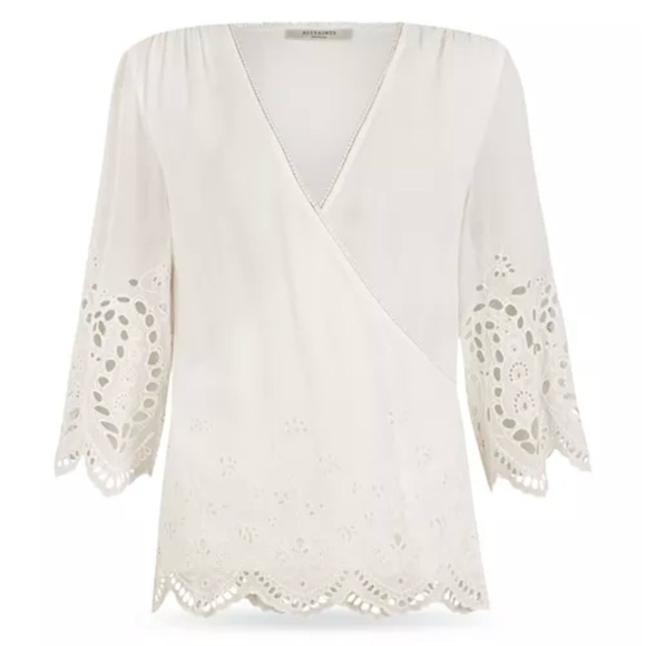 All Saints Zariah Wrap top Size M - Picture 2 of 8